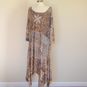 Mlle Gabrielle Floral Paisley Boho stretch Dress